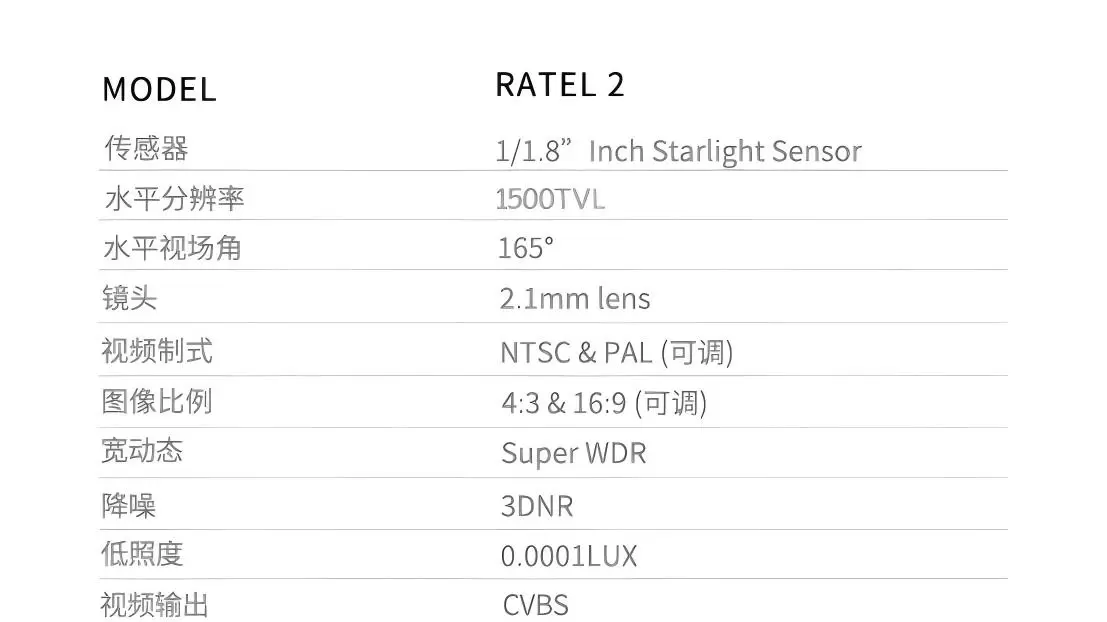 Kamera penglihatan malam Caddx 2